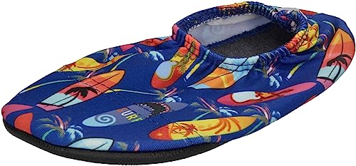 Slipstop Kinder Hausschuhe Badeschuhe Miami JUNIOR blau bunt, Größe:21/23 EU von Slipstop