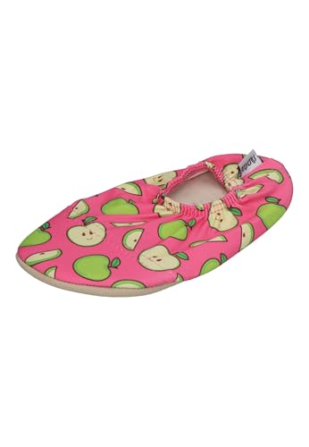 Slipstop Kinder Hausschuhe Badeschuhe VERDE Äpfel pink, Größe:24/26 EU von Slipstop