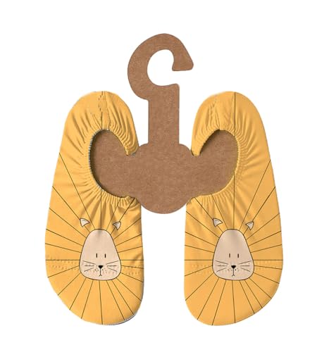 Slipstop Kinder Strandschuhe Anti Rutsch Ballett Schuhe Schwimmschuhe Urlaub Badeschuhe Pool Unisex Leo gelb, Größe 21-23 von Slipstop