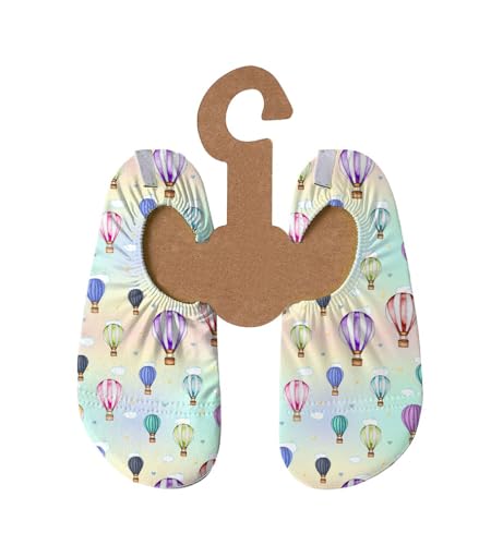 Slipstop Kinder Strandschuhe Anti Rutsch Sport- Schwimmschuhe Badeschuhe Urlaub bunt mit Heißluftballons Cappadocia Sonnenschutzfaktor 50+, Gr. 21-23 von Slipstop