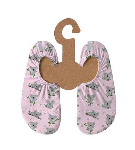 Slipstop Kinder Strandschuhe Anti Rutsch Sport- Schwimmschuhe Badeschuhe Urlaub rosa mit Koalas Sonnenschutzfaktor 50+, Gr. 18-20 von Slipstop
