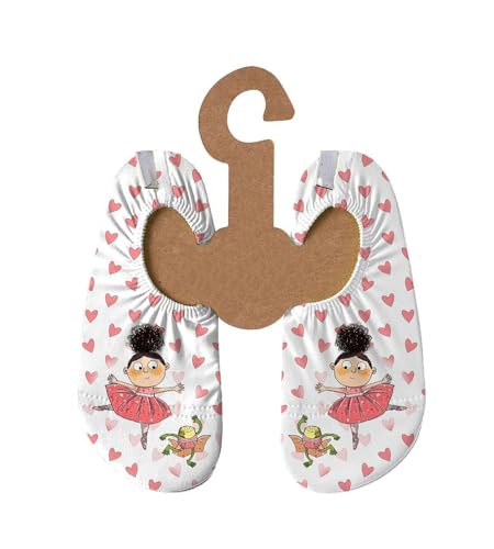 Slipstop Kinder Strandschuhe Anti Rutsch Sport- Schwimmschuhe Badeschuhe Urlaub weiß mit Ballerina Sonnenschutzfaktor 50+, Gr. 27-29 von Slipstop