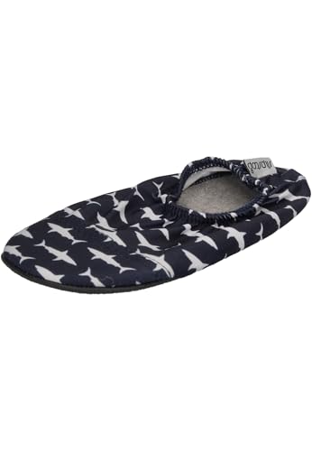 Slipstop Kinder Hausschuhe Badeschuhe DIVE Haie navy, Größe:21/23 EU von Slipstop