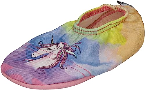 Slipstop Kinder Hausschuhe Badeschuhe ROYAL Einhorn bunt, Größe:21/23 EU von Slipstop