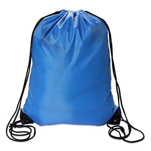 Sliverdew Kordelzugbeutel, Blau PE-Beutel Kordelzug Turnbeutel String Schwimmbeutel Kordelzug Rucksack für Sport, Schule, Fitnessstudio, Reisen, Schwimmen, Strand von Sliverdew