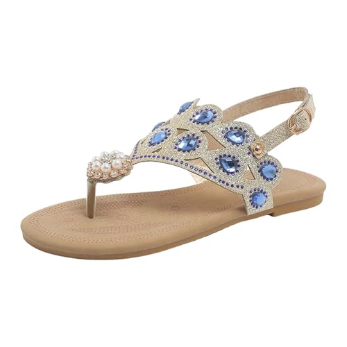 Sllowwa Damen-Sandalen und Slides für Damen, lässig, flach, römische Wanderschuhe, Sommer, Damen, breite Passform, orthopädische Sandalen, leichte Schnalle, Clip, Zehen, Strandkeile, Schuhe für Damen von Sllowwa