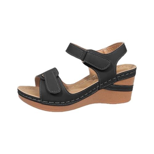 Sllowwa Damenschuhe, Sommer, lässig, bequem, römisch, offener Zehenbereich, modisch, abgeschrägter Absatz, weite Passform, offene Zehen, Schwarz, Schwarz , 4.5 UK 3X-Narrow Sllowwa Damenschuhe, Sommer, lässig, bequem, römisch, offener Zehenbereich, modisch, abgeschrägter Absatz, weite Passform, offene Zehen, Schwarz, Schwarz , 4.5 UK 3X-Narrow von Sllowwa