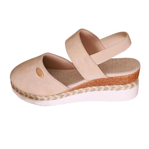 Sllowwa Sandalen für Damen, Außenhandel, Sommer, abgeschrägter Absatz, dicker Boden, große Größe 38, 39, 40, einfarbig, runder Kopf, lässig, dicker Boden, breite Passform, orthopädische Sandalen Sllowwa Sandalen für Damen, Außenhandel, Sommer, abgeschrägter Absatz, dicker Boden, große Größe 38, 39, 40, einfarbig, runder Kopf, lässig, dicker Boden, breite Passform, orthopädische Sandalen von Sllowwa