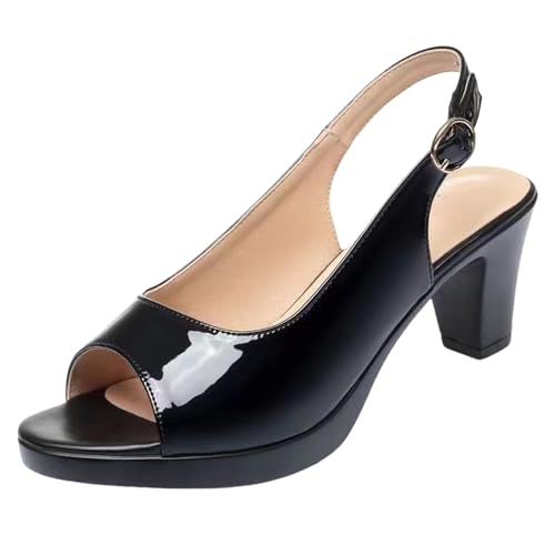 Sllowwa Sandalen mit breiter Passform für Damen, dicker Absatz, Fischmund, Damenschuhe, hoher Absatz, breite Passform, Sommer, Laufsteg, lässig, Wanderschuhe, Schwarz, Schwarz , 36 EU Sllowwa Sandalen mit breiter Passform für Damen, dicker Absatz, Fischmund, Damenschuhe, hoher Absatz, breite Passform, Sommer, Laufsteg, lässig, Wanderschuhe, Schwarz, Schwarz , 36 EU von Sllowwa