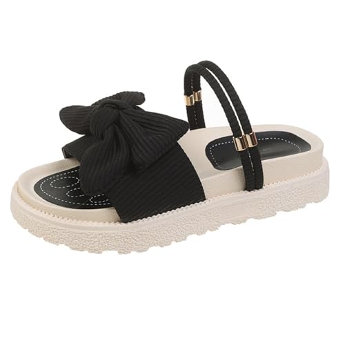Sllowwa Schwarze Sandalen für Damen, offene Zehen, Sommermode, flache Plattform, dicker Boden, Strand, lässig, Walking-Sandalen für Damen, Größe 38, 39, 37, 40, Schwarz , 38 EU Sllowwa Schwarze Sandalen für Damen, offene Zehen, Sommermode, flache Plattform, dicker Boden, Strand, lässig, Walking-Sandalen für Damen, Größe 38, 39, 37, 40, Schwarz , 38 EU von Sllowwa