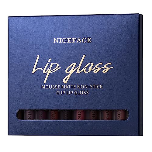 2 Pcs Flüssiges Lippenstift-Make-up-Set - Matte Lipgloss, wasserfeste, flüssige Lippenstifte | 10 Farben Antihaft-Becher, langanhaltendes Lippen-Make-up-Set für Frauen, Teenager, Sloane von Sloane