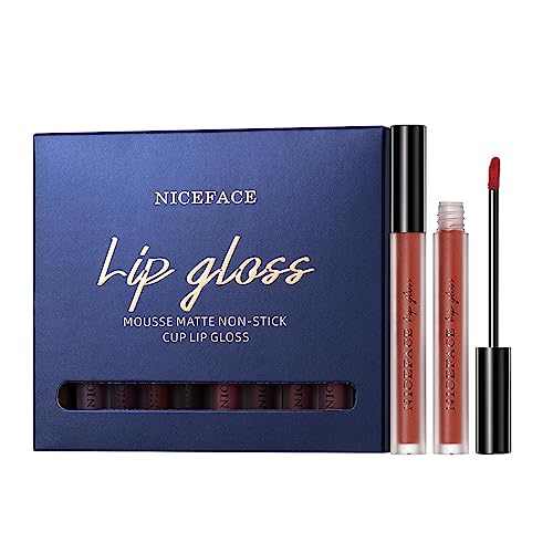 5 Pcs Lip Glaze Lippenstift | Matte Lipgloss Lip Glaze Flüssige Lippenstifte - 10 Farben samtmattes, feuchtigkeitsspendendes Lippen-Make-up-Set für Mädchen, Teenager, Frauen, Sloane von Sloane