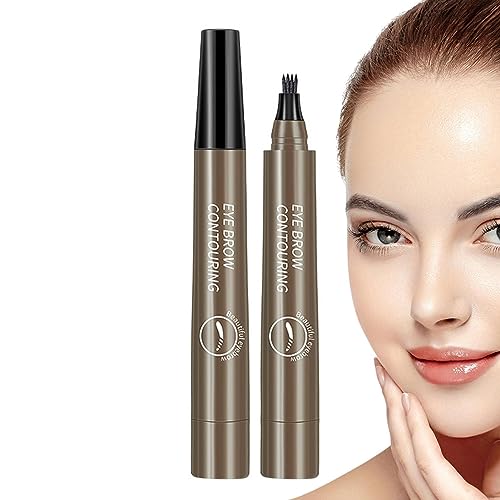 Augenbrauenstift mit 4 Fork Tips,Flüssiger Augenbrauenstift, Augenbrauenstift mit Mikro-Gabelspitze-Applikator,Wasserdicht Langanhaltend Augenbrauenstift Eyebrow Pencil Eyebrow Pen von Sloane