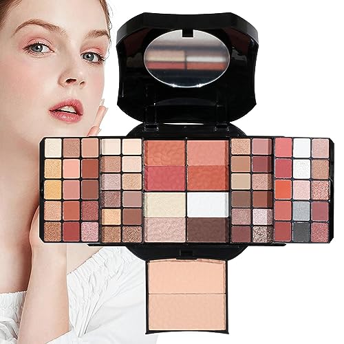 Kosmetik-Make-up-Paletten-Set,Professionelles Make-up-Set | Lidschatten-Paletten-Kombination, Reise-Make-up-Palette mit Spiegel für Frauen und Mädchen von Sloane