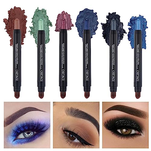 Lidschatten-Stick-Creme, Eyeliner-Stift Glitzer-Eyeliner, Glatter Glitzer-Schimmer-Lidschattenstift, Creme-Lidschattenstift, Make-up-Stift für Mädchen, Frauen, Muttertagsgeschenke von Sloane