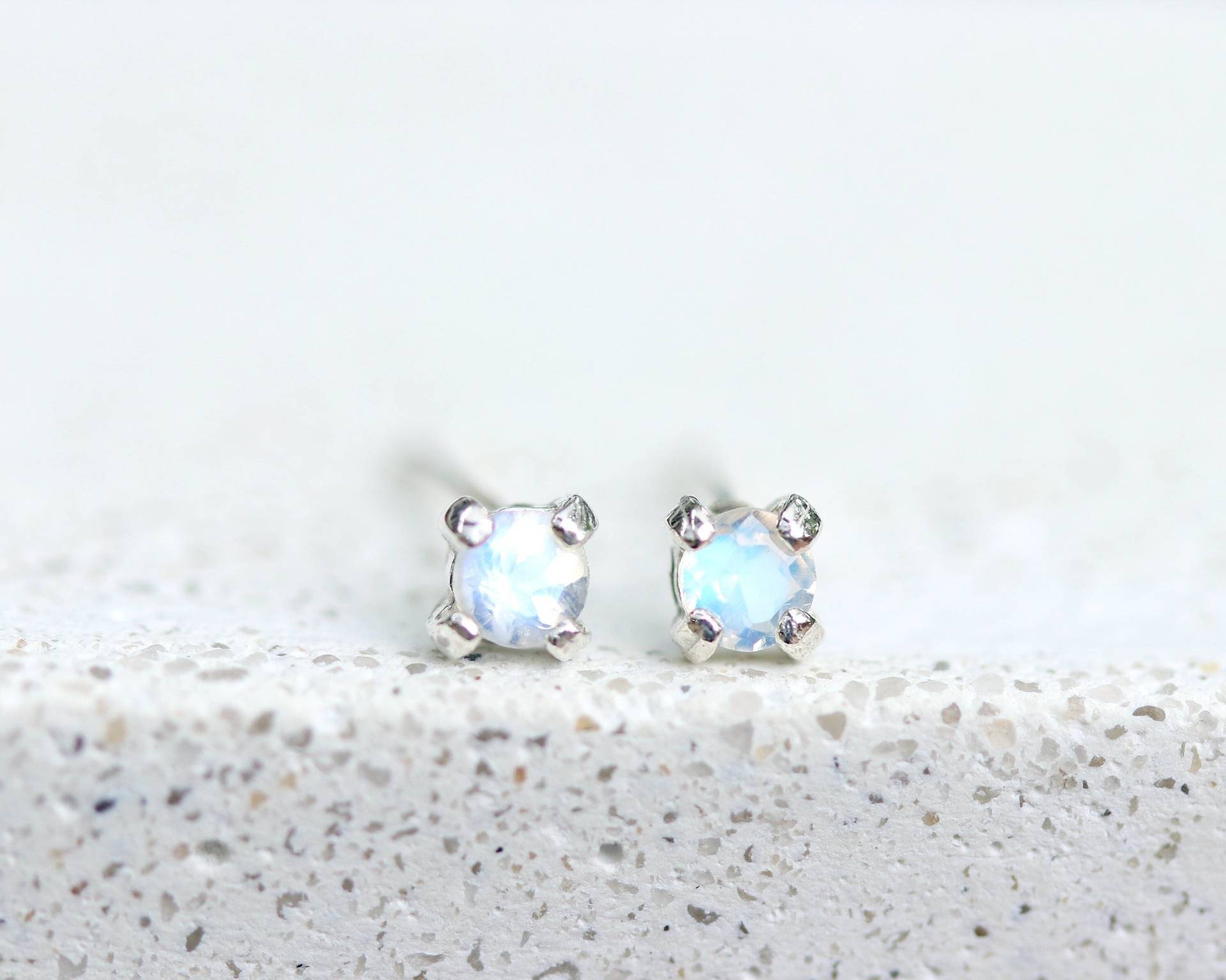 Edelstein Ohrstecker - Mondstein Silberohrringe Opal Silberopal Ohrringe Lapis von SloaneJewelryDesign