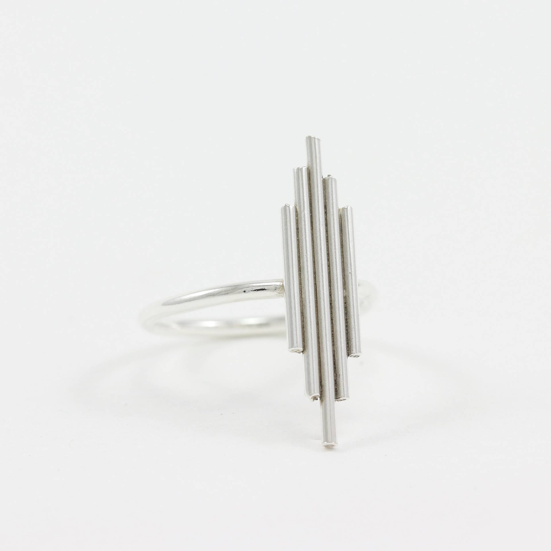 Linear Burst Ring - Sterling Silberring Anweisungsring Stack Stapelring Silber Stapeln Für Frauen von SloaneJewelryDesign