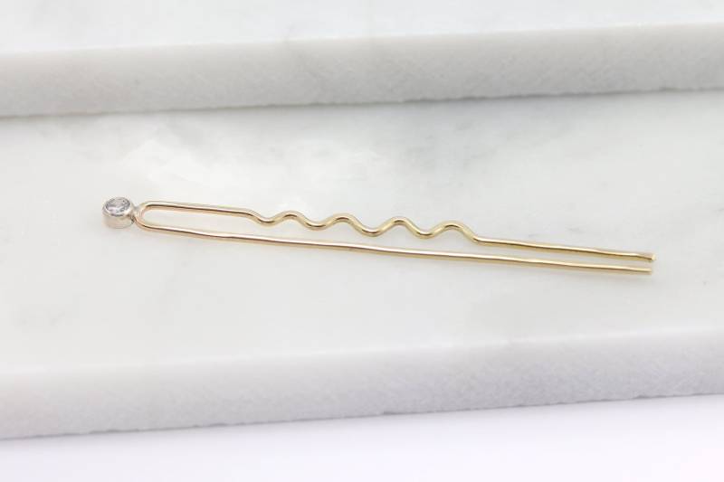 Mini Dot Haarspange - Haarnadel Haarstab von SloaneJewelryDesign