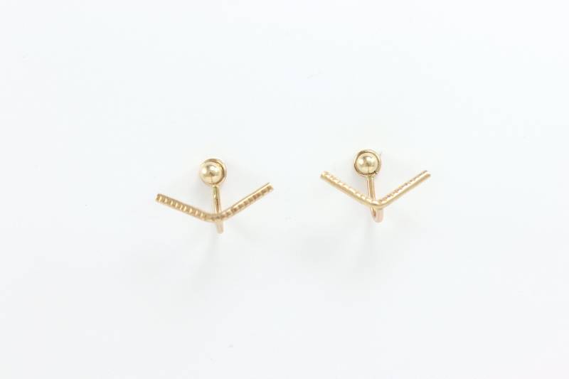 Peak Ohr Jacken - Jacke Ohrringe Sterling Silber Ohrring 14K Gold Gefüllt Ohrstecker Ohrjacken Manschette von SloaneJewelryDesign