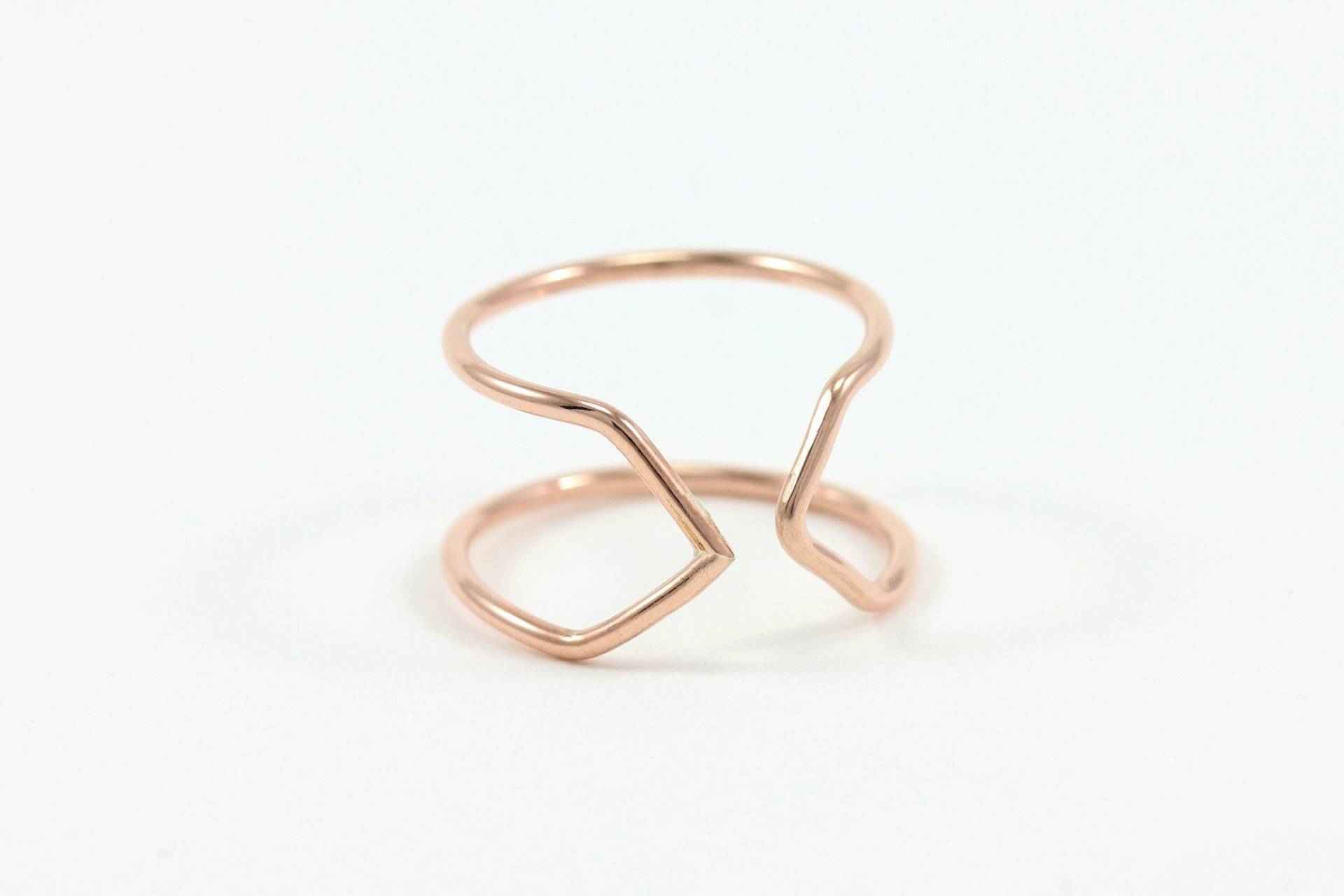 Spitzen Cuff Ring - Offener Gold Ring-Silver Silber Ring- Stapelring von SloaneJewelryDesign