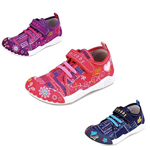 Kinder Freizeitschuhe Schuhe (191C) Leinenschuhe Kinderhausschuhe Größe 25-30 Pink, Größe 26 von Slobby