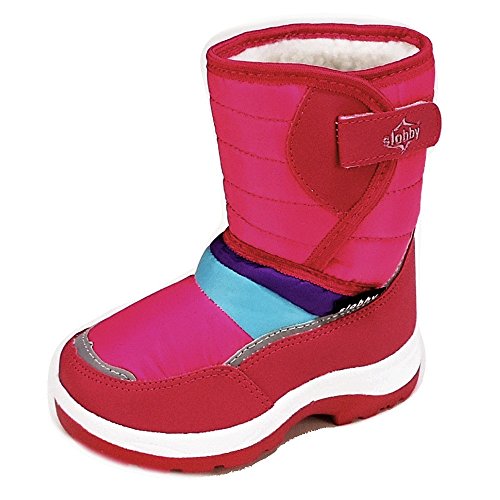 Kinder Schuhe winterschuhe (293C) winterstiefel stiefel Jungen,Mädchen Schuhe Neu Farbe Pink, Größe 34 EU von Slobby