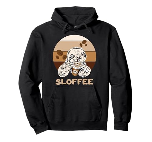 Sloffee Kaffeetasse Faultier Kaffeeliebhaber Lazy Pyjama Herren Pullover Hoodie von Sloffee Sloth Coffee Lovers