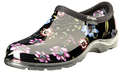Sloggers Damen Gartenschuh Wasserdichter Komfortschuh, Ditsy Spring Black von Sloggers