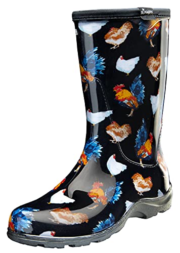 Sloggers Damenstiefel Wasserdichter Regen-und Gartenstiefel für Damen mit Komfort-Einlegesohle, Schwarz, 41.5 EU Sloggers Damenstiefel Wasserdichter Regen-und Gartenstiefel für Damen mit Komfort-Einlegesohle, Schwarz, 41.5 EU von Sloggers