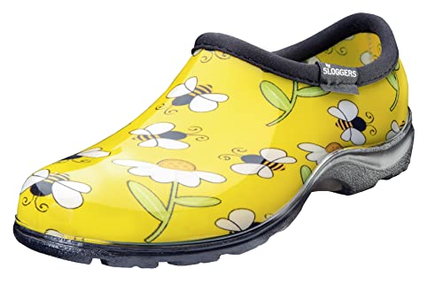 Sloggers Original wasserdichter Regen- und Gartenschuh für Damen - Outdoor Slip-On Garten-Clog - Made in USA mit Premium Comfort Einlegesohle und Fußgewölbeunterstützung - Bee Yellow, Größe 39, von Sloggers