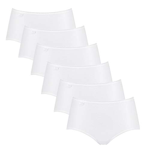 Sloggi Damen Slips 24/7 Microfibre - Midi Slip - 6er-Pack (44 Weiß) von Sloggi