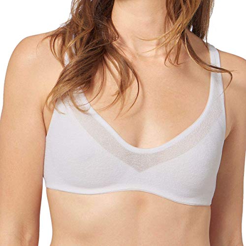 sloggi Damen OXYGENE Infinite Soft Bra Bügelloser BH, Weiß/Rosa, M von Sloggi