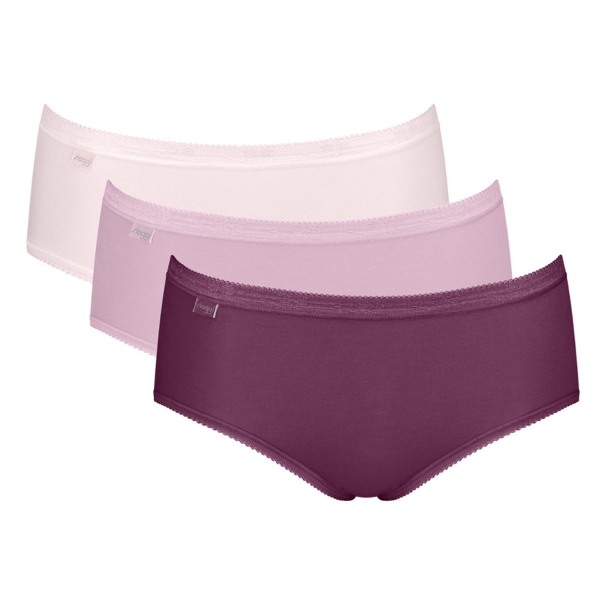 Sloggi Basic+ 3er-Pack Midi Slip, Multi, Größe: 48, Damen von Sloggi