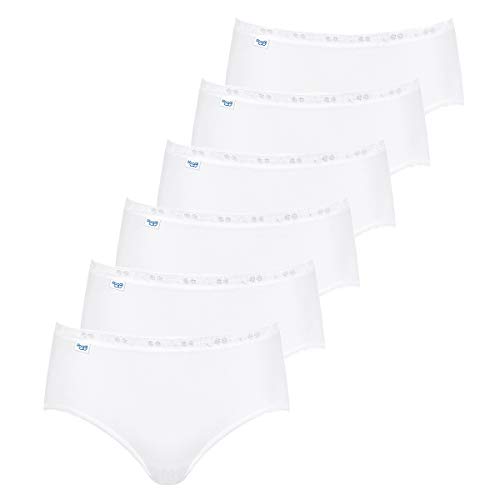 Sloggi - Basic+ - Damen - Midi Slip - 6er Pack (48, 6 X Weiß) von Sloggi
