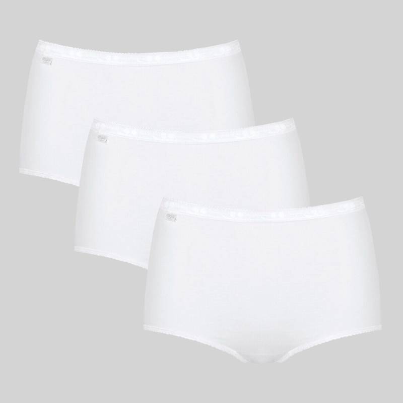 Sloggi Basic+Maxi 3-Pack maxi Slip, Weiß, Größe: 38, Damen von Sloggi