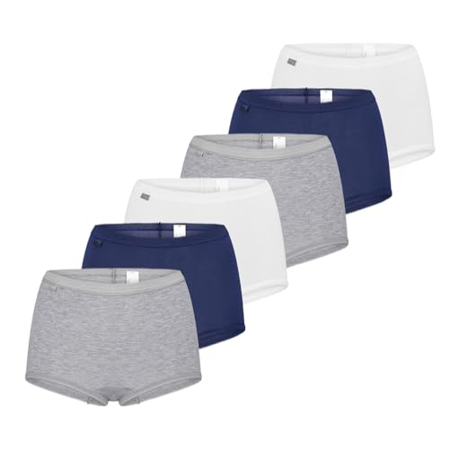 Sloggi - Basic+ - Maxi Slip - 6er Pack (46 Weiß/Dunkelblau/Grau) von Sloggi