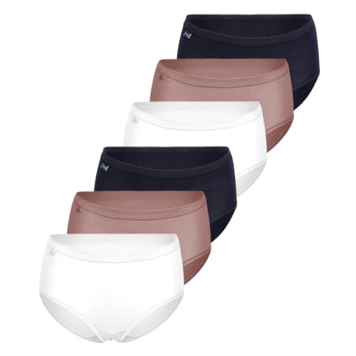 Sloggi - Basic+ - Midi Slip - 6er Pack (40 Weiß/Braun/Schwarz) von Sloggi