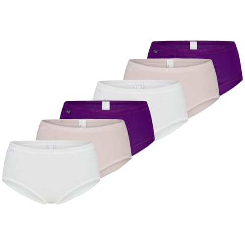 Sloggi - Basic+ - Midi Slip - 6er Pack (48 Weiß/Lila/Beige) von Sloggi
