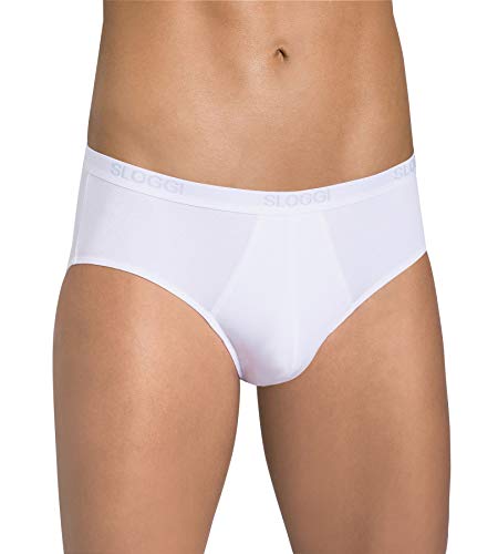Sloggi Herren Mens Basic Midi 2p Slip, Weiß, 8 EU von Sloggi