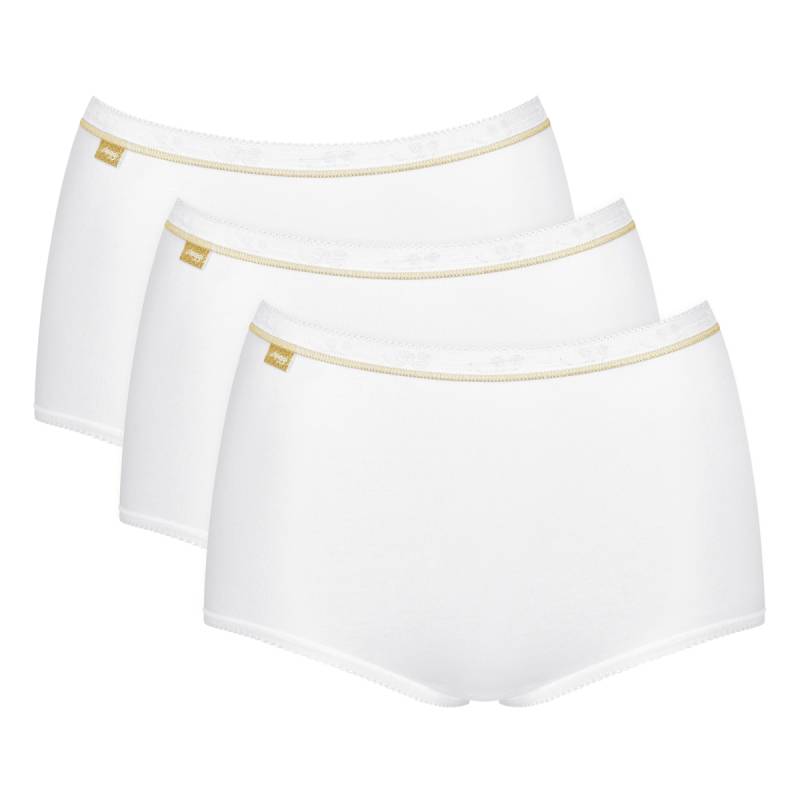 Sloggi Basic Gold H C3P 3-Pack maxi Slip, Weiß, Größe: 40, Damen von Sloggi