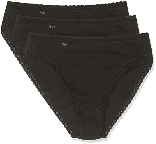 Sloggi Damen sloggi 24/7 Cotton Lace H Tai C3P, BLACK, 40 von Sloggi