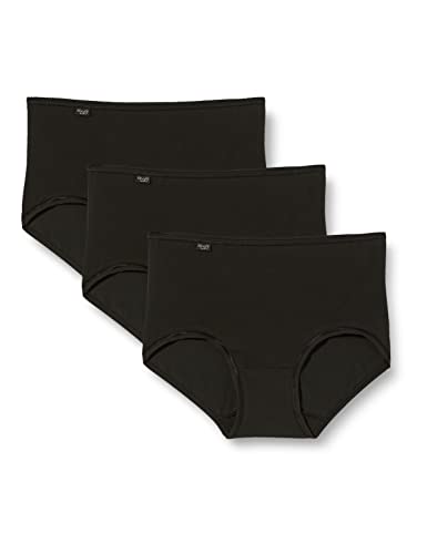 sloggi Damen 24/7 Cotton Midi C3P Slip, Black, 44 von Sloggi