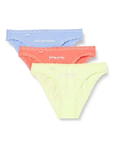 sloggi Damen 24/7 Weekend C3P Tanga, Orange-Dark Combination, 38 (3er Pack) von Sloggi