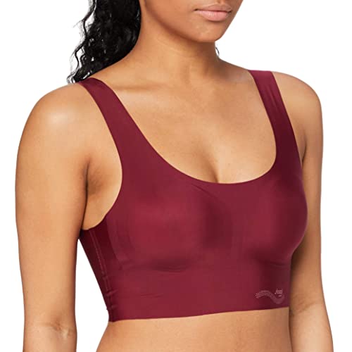 Sloggi Damen Bustier Zero Feel Top, Rot (Bordeaux 3407), S von Sloggi