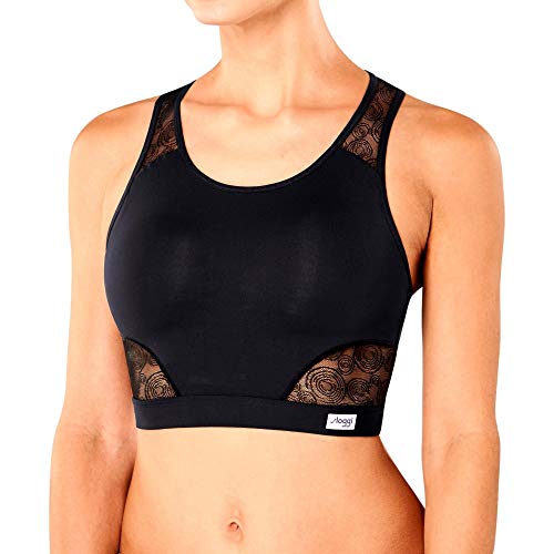 Sloggi Damen Funktionsunterwäsche Women Move Flex Longtop, Schwarz (Black 0004), Gr. 36 (Herstellergröße: Small) von Sloggi