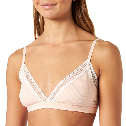 sloggi Damen Go Ribbed Bralette Top, Blickdicht, Powder Orange, L von Sloggi