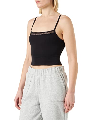 sloggi Damen GO Ribbed Crop top Pyjamaoberteil, Black, L von Sloggi