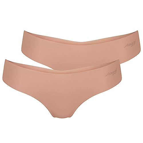 Sloggi Damen Hipstring Zero Modal | 2 Stück (as3, Alpha, m, Regular, Regular, Beige) von Sloggi