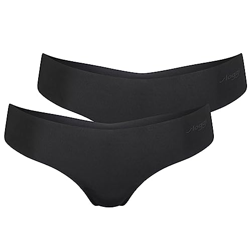 Sloggi Damen Hipstring Zero Modal | 2 Stück (as3, Alpha, m, Regular, Regular, Schwarz) von Sloggi