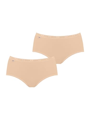 Sloggi Damen Midislip 2-Pack Basic+ - BEIGE - Größe 40 von Sloggi